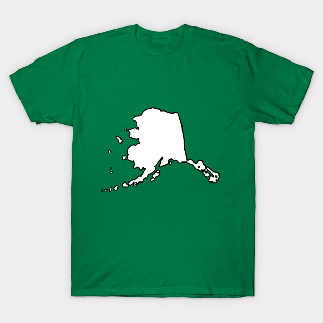 Alaska - Blank Outline T-Shirt by loudestkitten